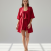 Red Silk Pyjama Set