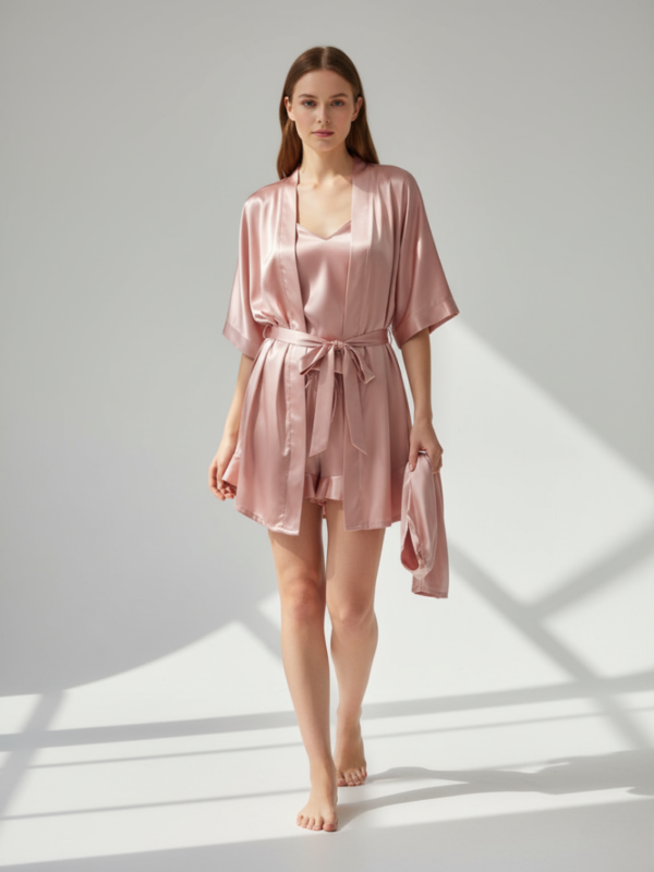 Rose Silk Pyjama Set