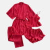 Red Silk Pyjama Set