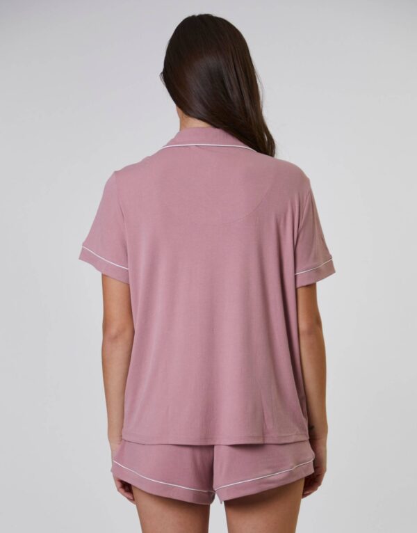 Pink Rib Short Pyjama Set