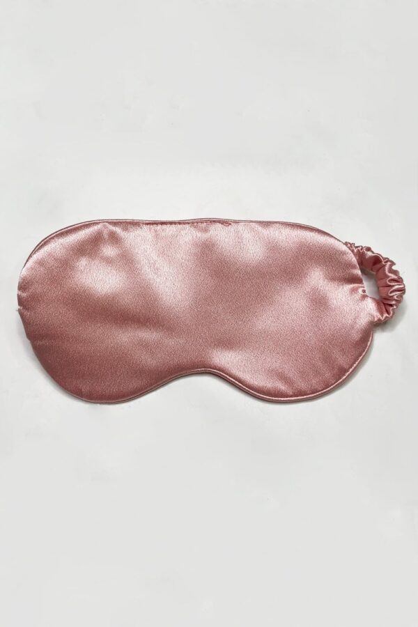 Pink Silk Blend Face & Eye Mask & Scrunchie Set